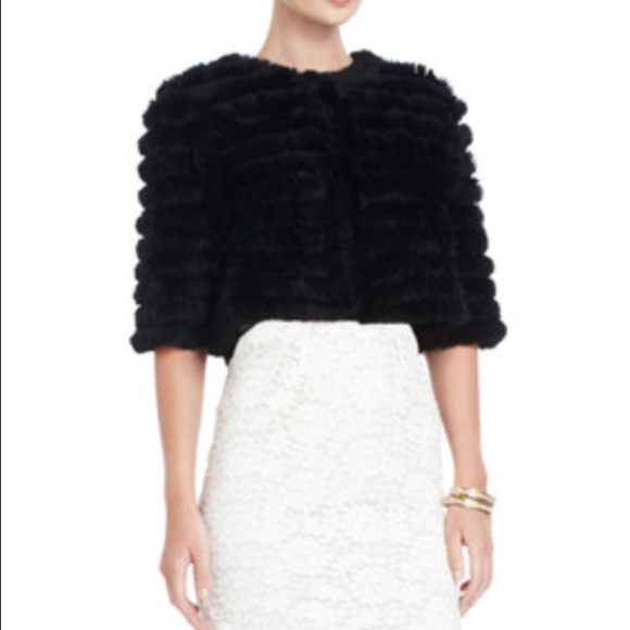 cropped fur cardigan
