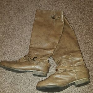 Tan riding boots