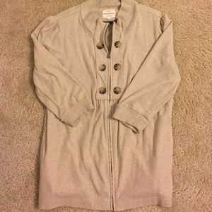 Zip up button sweater
