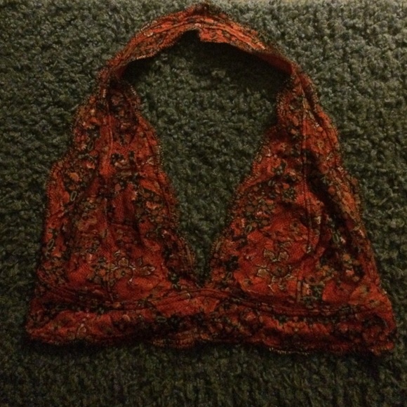 Pins and needles lace halter bra☺️