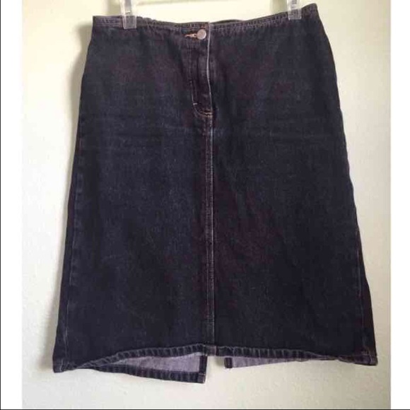 Dark Denim Pencil Skirt