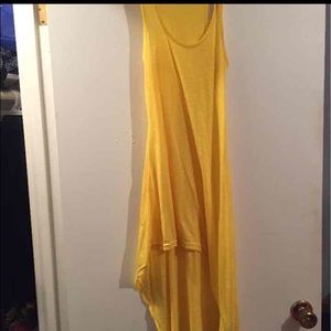 Yellow high low dress