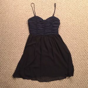 Black and Navy Mini Dress