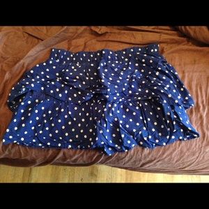 Aeropostale blue polka dot skirt