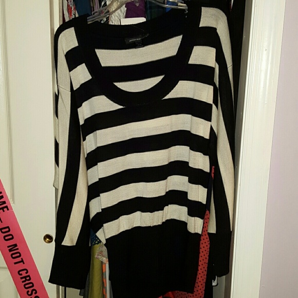 Black and white striped sweater