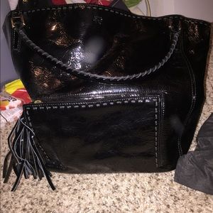Anya hindmarch patent leather tote