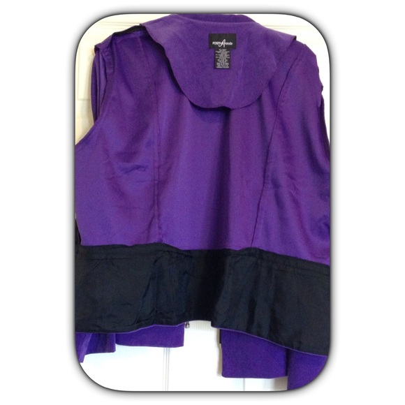 Purple Suede Jacket- Plus Size - Picture 3 of 4