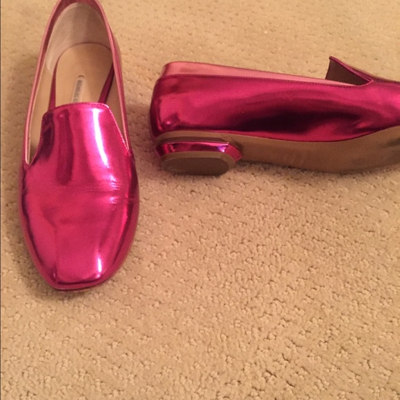 Nicholas Kirkwood hot pink loafers