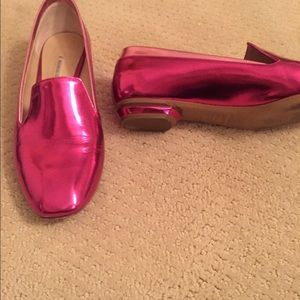 Nicholas Kirkwood hot pink loafers