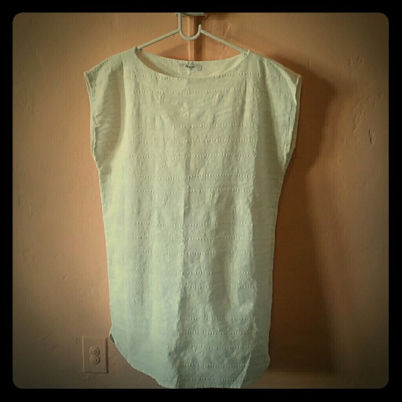 Casual, white embroidered dress Size S