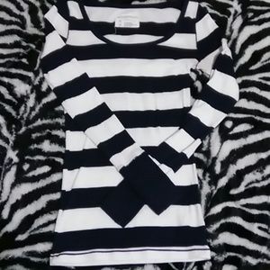 Navy/white striped shirt