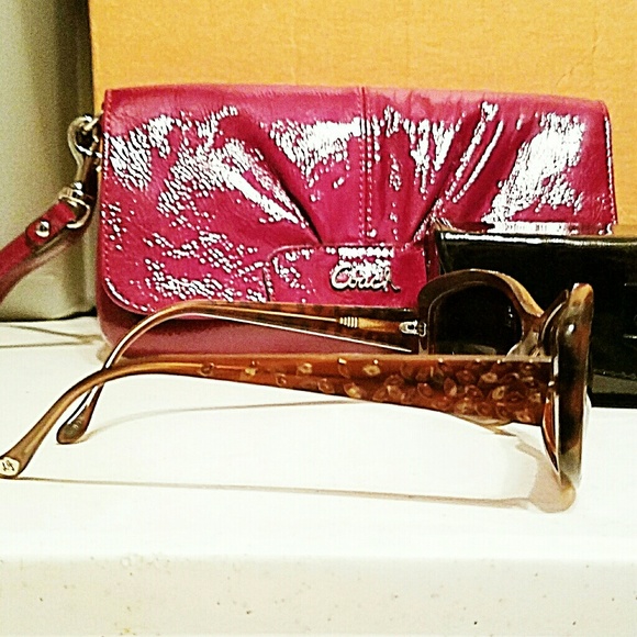 Lulu Guinness GOLDEN LIPS Brown Sunglasses - Picture 3 of 7