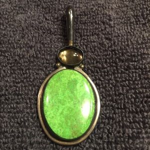 Necklace 3" oval with stones