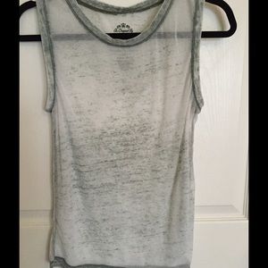 Sage green muscle tank- small