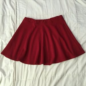 Cute Maroon Skater Skirt