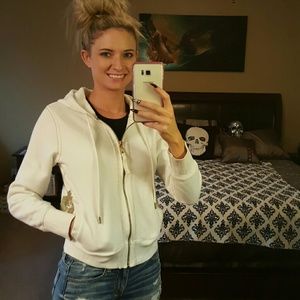 Beautiful cream zip up hoodie