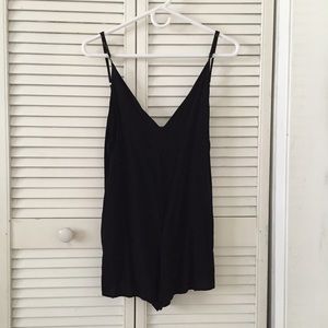 Black short romper