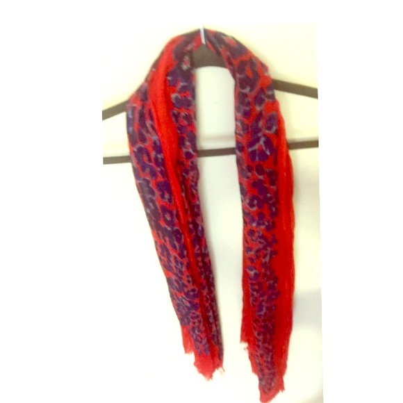 leopard print and red scarf