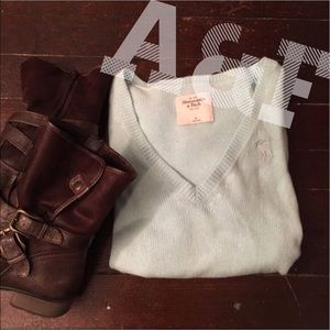Abercrombie Baby Blue V-Neck Sweater