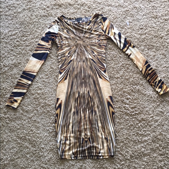 Topshop long sleeve mini dress