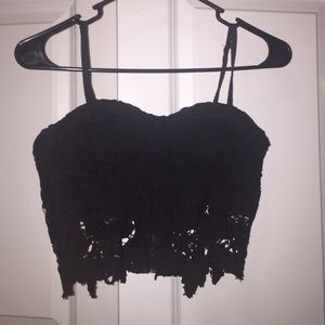 LF lace cropped top