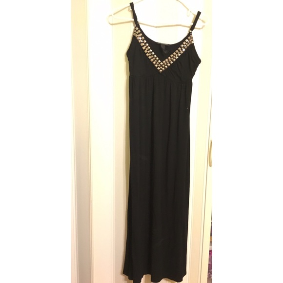Long Black and Studded Dress!!