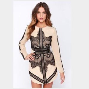 Black/cream sexy lace dress 👗