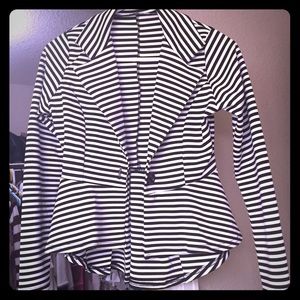 Black & white Striped Blazer