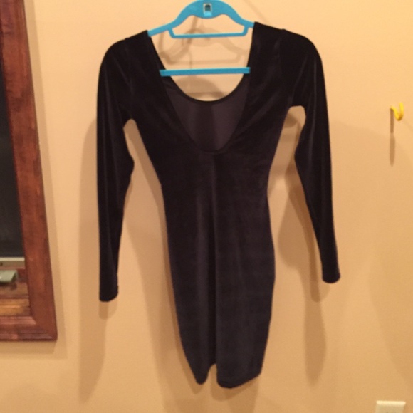 American apparel Black velvet mini dress - Picture 2 of 4