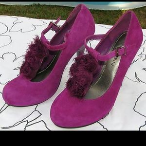 Purple suede Gianni bini heels