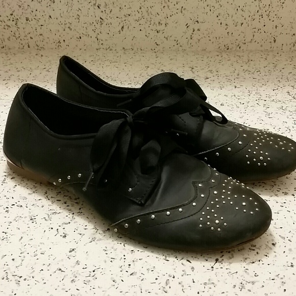 Gold studded oxfords