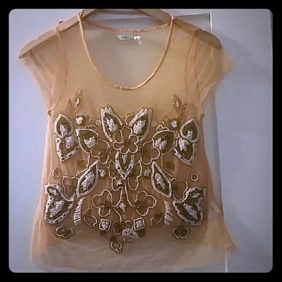 Beaded top from Anthropologie Size XS