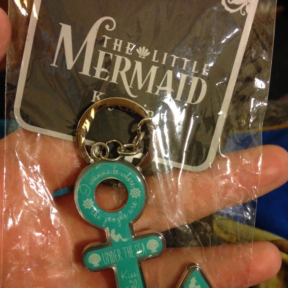 The Little Mermaid Anchor Keychain