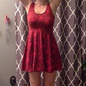 Red floral dress from Urban Outfitters