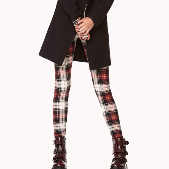 Forever 21 Plaid Leggings size Large