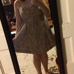 Beige/Pink Lace Dress