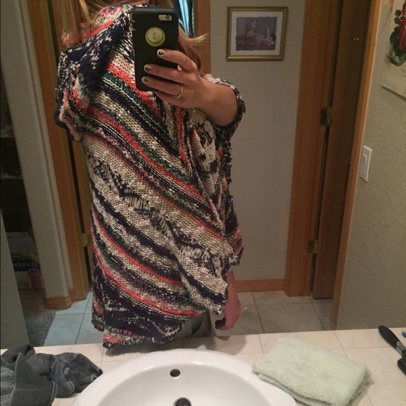 Free people bubble tea poncho! SOLD! - Picture 4 of 4