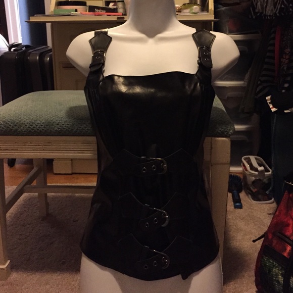 Leather bustier