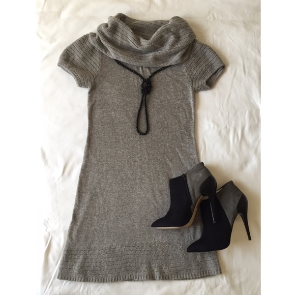 Grey sweater dress