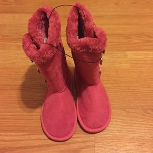 Pink and purple toddler winter boots