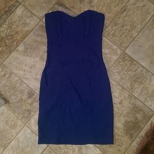 Royal blue tight mini dress
