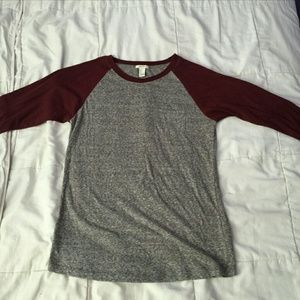 Maroon Baseball Tee
