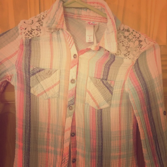 Justice button up shirt