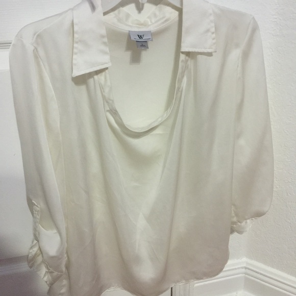 Satin blouse, large, great for office look