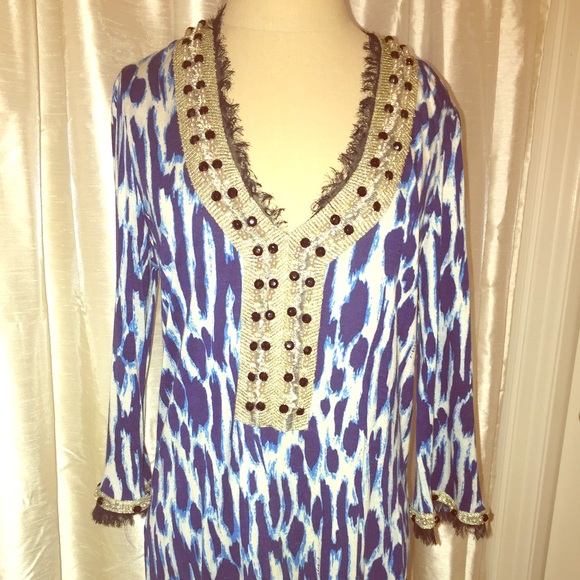 T-Bags los angeles beaded tunic/cover-up