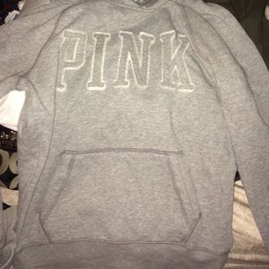 love pink grey hoodie xs used but perfect