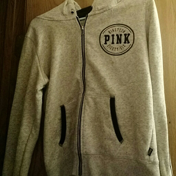 Pink lightly used sweatshirt in grey