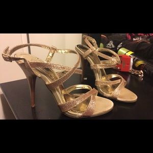 Gold Sparkly Heels