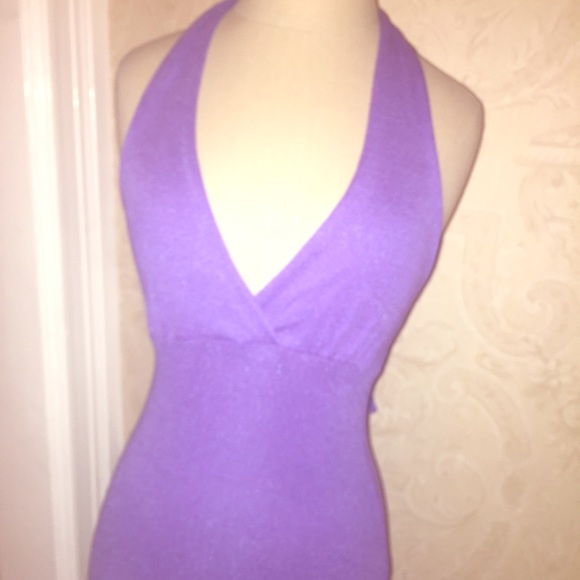 Michael Stars Purple Halter Top one size