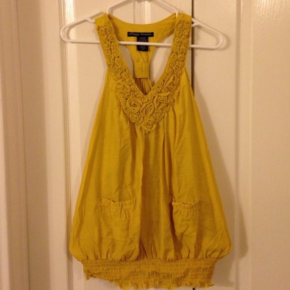 LAST CALL! Beautiful racerback top golden yellow